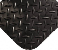 Wearwell - 8' Long x 3' Wide, Dry Environment, Anti-Fatigue Matting - Black, Vinyl with Vinyl Sponge Base, Beveled on All 4 Sides - Eagle Tool & Supply