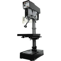 Jet - 10-7/16" Swing, Variable Speed Pulley Drill Press - Variable Speed, 2 hp, Single Phase - Eagle Tool & Supply