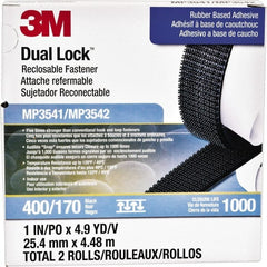 3M - 1" x 5 Yd Adhesive Backed Dual Lock Hook & Loop Roll - Eagle Tool & Supply