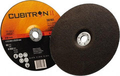 3M - 36 Grit, 9" Wheel Diam, 1/8" Wheel Thickness, 7/8" Arbor Hole, Type 27 Depressed Center Wheel - Ceramic, 6,650 Max RPM - Eagle Tool & Supply