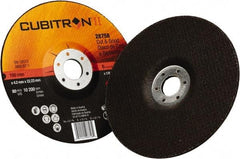 3M - 36 Grit, 6" Wheel Diam, 1/8" Wheel Thickness, 7/8" Arbor Hole, Type 27 Depressed Center Wheel - Ceramic, 10,200 Max RPM - Eagle Tool & Supply