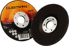 3M - 36 Grit, 4-1/2" Diam x 1/8" Thick x 7/8" Arbor, Type 27 Depressed Center Wheel - Eagle Tool & Supply