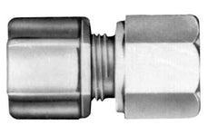 Made in USA - 5/16" Tube OD, Kynar Plastic Compression Tube Female Connector - 1/4 NPT Pipe, 275°F Max, Plastic Grip - Eagle Tool & Supply