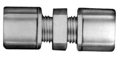 Made in USA - 5/16" Tube OD, Kynar Plastic Compression Tube Union - 275°F Max, Plastic Grip - Eagle Tool & Supply