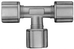 Made in USA - 5/16" Tube OD, Acetal/Celcon Plastic Compression Tube Union Tee - 220°F Max, Plastic Grip - Eagle Tool & Supply