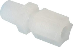 Made in USA - 5/16" Tube OD, Kynar Plastic Compression Tube Male Connector - 1/4 NPT Pipe, 275°F Max, Plastic Grip - Eagle Tool & Supply
