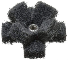 Standard Abrasives - 1-1/2" Diam Medium Density Cross Buff - 2 Plys, 8-32 Thread, Very Fine Grade, 20,000 Max RPM - Eagle Tool & Supply