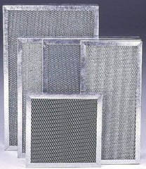 Made in USA - 10" Noml Height x 20" Noml Width x 2" Noml Depth, 76% Capture Efficiency, Permanent Air Filter - MERV 7, Aluminum Cloth & Mesh, Integrated Aluminum Frame, 300 Max FPM, 600 CFM, For Any Unit - Eagle Tool & Supply