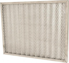 Made in USA - 16" Noml Height x 20" Noml Width x 1" Noml Depth, 71% Capture Efficiency, Permanent Air Filter - MERV 7, Aluminum Cloth & Mesh, Integrated Aluminum Frame, 300 Max FPM, 640 CFM, For Any Unit - Eagle Tool & Supply