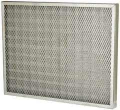 Made in USA - 20" Noml Height x 25" Noml Width x 2" Noml Depth, Permanent Air Filter - Steel, Integrated Steel Frame, 500 Max FPM, 1,750 CFM, For Large Particle Removal Applications - Eagle Tool & Supply