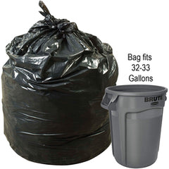 33 gal, .59 mil, Black, 33″ × 39″ - Case of 250, Revolution Bag Eco Max Low Density Can liners - Eagle Tool & Supply