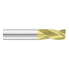 9/32 Dia. x 2-1/2 Overall Length 3-Flute Square End Solid Carbide SE End Mill-Round Shank-Center Cut-TiN - Eagle Tool & Supply