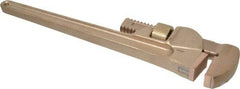 Ampco - 14" Bronze Straight Pipe Wrench - 1-1/2" Pipe Capacity - Eagle Tool & Supply