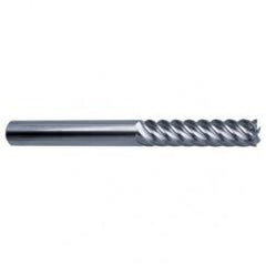 10mm Dia. - 100mm OAL - 45° Helix Bright Carbide End Mill - 6 FL - Eagle Tool & Supply