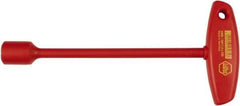 Wiha - 8mm Hollow Shaft Nutdriver - T-Handle Handle, 9.9" OAL - Eagle Tool & Supply