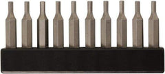 Wiha - Hex Screwdriver Bit - 4mm Drive, 28mm OAL - Eagle Tool & Supply