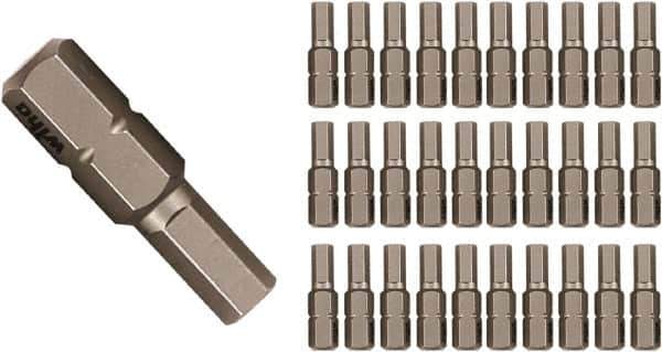 Wiha - 7/32" Hex Screwdriver Bit - 1/4" Drive, 25mm OAL - Eagle Tool & Supply