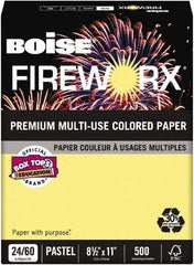 Boise - 8-1/2" x 11" Crackling Canary Colored Copy Paper - Use with Laser Printers, Copiers, Plain Paper Fax Machines, Multifunction Machines - Eagle Tool & Supply
