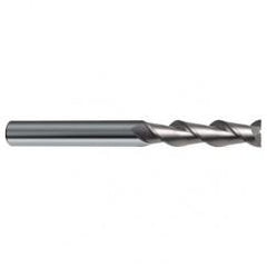 12mm Dia. - 150mm OAL - 45° Helix Bright Carbide End Mill - 2 FL - Eagle Tool & Supply