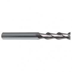 10mm Dia. - 100mm OAL - 45° Helix Bright Carbide End Mill - 2 FL - Eagle Tool & Supply