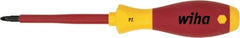 Wiha - #1 Point, 80mm Blade Length Posidrive Screwdriver - 191mm OAL - Eagle Tool & Supply