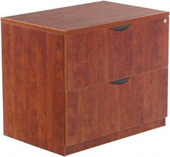 ALERA - 34" Wide x 29-1/2" High x 22-3/4" Deep, 2 Drawer Lateral File - Woodgrain Laminate, Medium Cherry - Eagle Tool & Supply