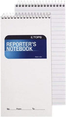 TOPS - 70 Sheet, 4 x 8", Legal/Wide (Style) Reporter\x92s Notebook - White - Eagle Tool & Supply