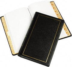 Wilson Jones - 250 Sheet, 12 x 27", Plain Minute Book - Black - Eagle Tool & Supply