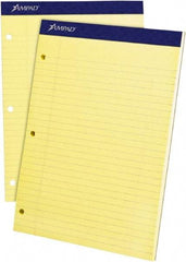 AMPAD - 100 Sheet, 8-1/2 x 11", Legal/Wide (Style) Legal Pad - Canary - Eagle Tool & Supply
