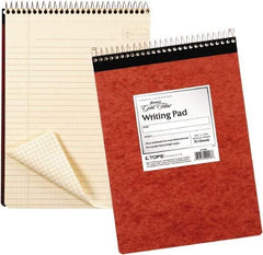AMPAD - 70 Sheet, 6-7/8 x 8-3/4", Legal/Wide (Style) Wire Bound Notebook - Red - Eagle Tool & Supply