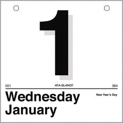 AT-A-GLANCE - 365 Sheet, 8-1/2 x 11", Wall Calendar Refill - White - Eagle Tool & Supply