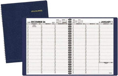 AT-A-GLANCE - 128 Sheet, 8-1/4 x 10-7/8", Weekly Planner - Navy - Eagle Tool & Supply