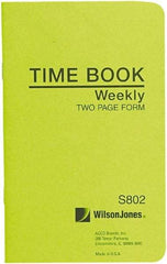 Wilson Jones - 36 Sheet, 4-1/8 x 6-3/4", Foreman\x92s Time Book - White - Eagle Tool & Supply