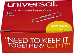 UNIVERSAL - 1-3/4" Wide Jumbo Binder Clip - Silver - Eagle Tool & Supply
