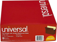 UNIVERSAL - 8-1/2 x 11", Letter Size, Redrope, 5-1/4" Expanding Wallet - Straight Tab Cut Location - Eagle Tool & Supply