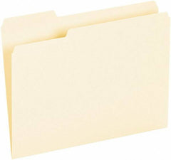 UNIVERSAL - 8-1/2 x 11", Letter Size, Manila, File Folders with Top Tab - Assorted Tab Cut Location - Eagle Tool & Supply