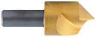 1" Size-1/2" Shank-82°-M42 Single Flute Countersink -  TiN Coated - Eagle Tool & Supply