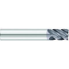 5/16 x 5/16 x 7/8 x 2-1/2 OAL .020 C/R 5 Flute Carbide End Mill - Round Shank-AlCrN Coated - Eagle Tool & Supply