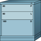 Bench-Standard Cabinet - 3 Drawers - 30 x 28-1/4 x 33-1/4" - Multiple Drawer Access - Eagle Tool & Supply