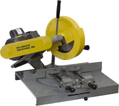 Kalamazoo - 10" Blade Diam, 5/8" Arbor Hole, Miter Chop & Cutoff Saw - 3,450 RPM, 3 hp, 220/440 Volts, 1 or 3 Phase - Eagle Tool & Supply
