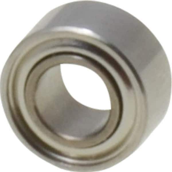 Value Collection - 3/32" Bore Diam, 3/16" OD, Double Shield Miniature Radial Ball Bearing - 3/32" Wide, 1 Row, Round Bore, 10 Lb Static Capacity, 31 Lb Dynamic Capacity - Eagle Tool & Supply