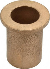 Boston Gear - 7/8" Inside x 1-1/8" Outside Diam, Oil Impregnated Bronze SAE-841 Flanged Sleeve Bearing - 1-1/2" Flange Outside Diam, 1/8" Flange Thickness, 1-3/4" OAL - Eagle Tool & Supply