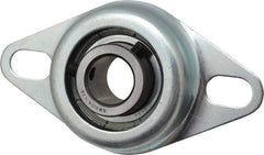 Value Collection - 3/4" ID, 1.2205" OAL x 4-1/2" OAH 2-Bolt Flange - 1,650 Lb Static Cap, 2,830 Lb Dyn Cap, 3-3/8" Btw Mnt Hole Ctrs, Stamped Steel Rubber Mount - Eagle Tool & Supply