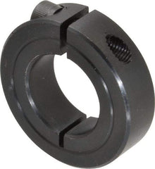 Climax Metal Products - 15/16" Bore, Steel, One Piece One Piece Split Shaft Collar - 1-3/4" Outside Diam, 1/2" Wide - Eagle Tool & Supply