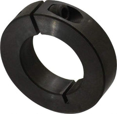 Climax Metal Products - 1-5/16" Bore, Steel, One Piece One Piece Split Shaft Collar - 2-1/4" Outside Diam, 9/16" Wide - Eagle Tool & Supply