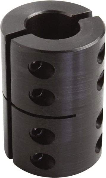 Climax Metal Products - 1-1/2" Inside x 2-1/2" Outside Diam, Two Piece Rigid Coupling without Keyway - 3-3/4" Long - Eagle Tool & Supply