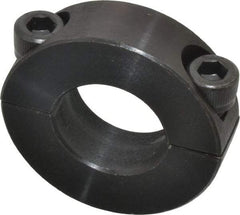 Climax Metal Products - 13/16" Bore, Steel, Two Piece Two Piece Split Shaft Collar - 1-5/8" Outside Diam, 1/2" Wide - Eagle Tool & Supply