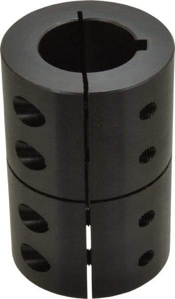 Climax Metal Products - 1-1/4" Inside x 2-1/4" Outside Diam, Rigid Coupling with Keyway - 3-3/8" Long x 1/4" Keyway Width - Eagle Tool & Supply
