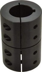Climax Metal Products - 1-1/4" Inside x 2-1/4" Outside Diam, Rigid Coupling with Keyway - 3-3/8" Long x 1/4" Keyway Width - Eagle Tool & Supply