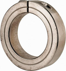 Climax Metal Products - 1-15/16" Bore, Stainless Steel, One Piece Clamp Collar - 3" Outside Diam, 11/16" Wide - Eagle Tool & Supply